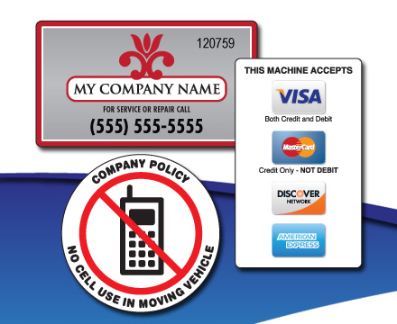 Custom designed graphics for vending machines and food service machines
