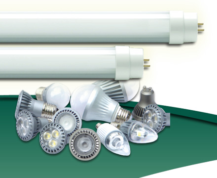Change fluorescent fixtures with LED bulbs and tubes to save energy