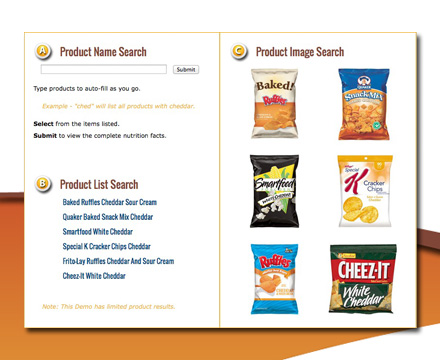 Nutrition Facts Database Interface - Multiple Media Network